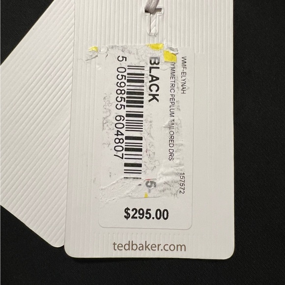 NEW Ted Baker Elynah Asymmetric Peplum Dress $295 Sz 12 - Picture 7 of 14